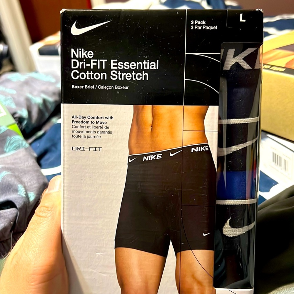 NIke Dri-fit cotton stretch boxers 3 pk